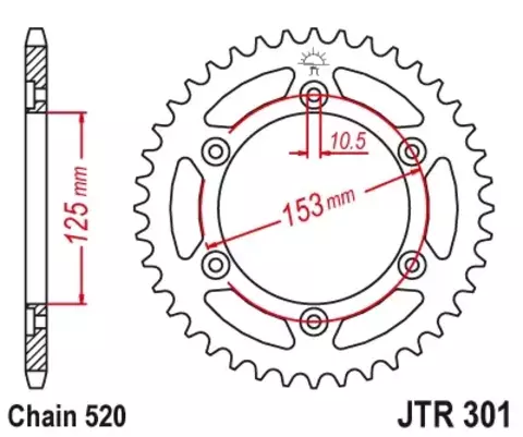 Звезда ведомая JTR301 39
