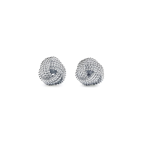 Серьги- узелки из серебра 925 , Tiffany💜Twist - В наличии