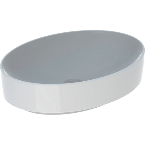Geberit VariForm 500.771.01.2 Раковина с установкой на столешницу овальной формы, 55х40 см, без отв. под смеситель, без отв. перелива