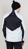 Элитный утеплённый лыжный костюм Nordski Pro Pearl Blue/Black с черными брюками мужской