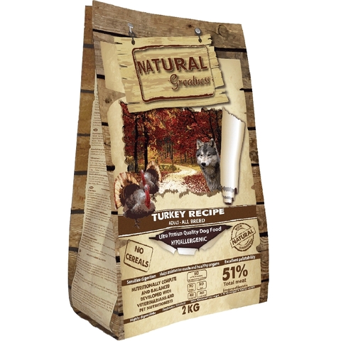 Natural Greatness Turkey Recipe сухой корм для собак 2 кг