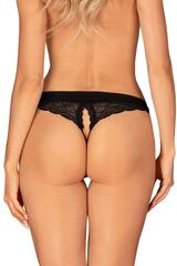 Трусы слипы OBSESSIVE CHEMERIS Panties crotchless | Черный
