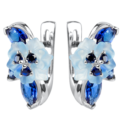 Серьги с фианитом и кварцем Арт.2251гс