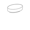 Geberit VariForm 500.771.01.2 Раковина с установкой на столешницу овальной формы, 55х40 см, без отв. под смеситель, без отв. перелива