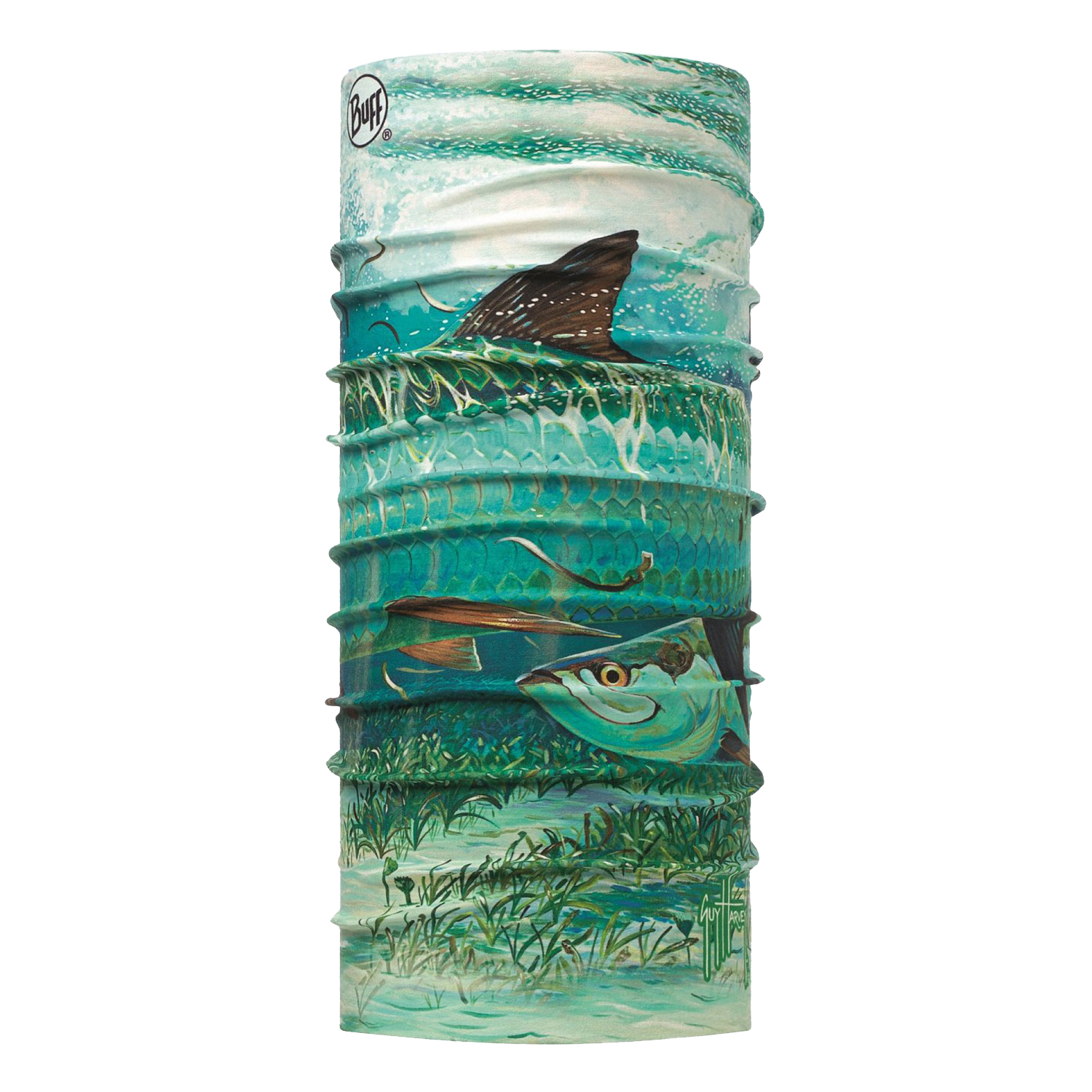 Buff Uv Protection Guy Harvey Silver Kings многофункциональная бандана бирюзовая