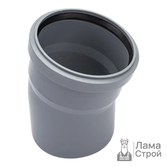 Отвод ПВХ 110/15 безнапорный серый