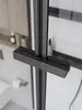 BelBagno UNO-CAB-A-1-90-C-NERO-Bi-TOP-R Душевая кабина с задними стенками, смесителем, верхним и ручным душем, акриловым поддоном и крышей, правосторонняя