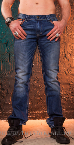 Rebel Spirit | Джинсы мужские Premium J047S054 перед