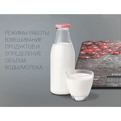 Весы кухонные электронные, Polaris, PKS 1046DG Вишня, платф, точн 1 г, до 10 кг, 008080