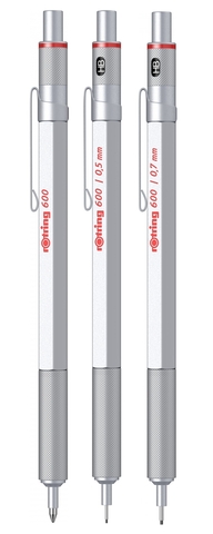 Набор Rotring 600 Silver из шариковой ручки и карандашей 0,5 mm; 0,7 mm (R600_Set_Silver)