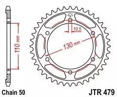 Звезда ведомая JTR479 45 YZF R1