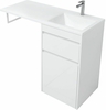 Aquanet Токио 239299 Тумба с раковиной, цвет: белый