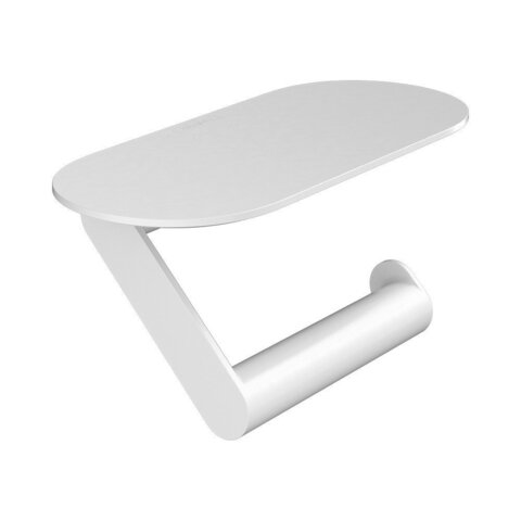 Hansgrohe WallStoris 27928700 Держатель для туалетной бумаги, с полкой (белый матовый)
