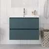 BelBagno UNO-900-2C-SO-AO База под раковину подвесная с фрезерованными ручками по всей длине фасада с двумя выкатн. ящ., Голубой Матовый, 900x455x608