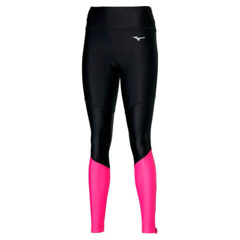 Mizuno Core Long Tight беговые тайтсы женские черные-розовые
