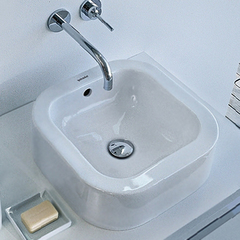 Duravit Happy D.2 2314400000 Раковина шлифованная 40х40 см, без отв под смеситель,со слив переливом,с креплением, цвет белый фото