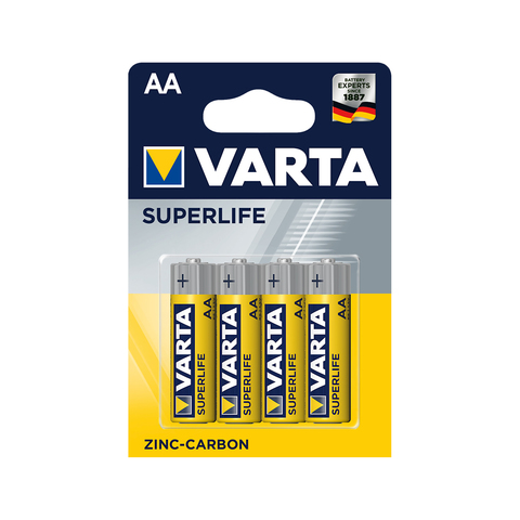 Батарейка VARTA Superlife Mignon 1.5V - R6P/AA 4 шт в блистере