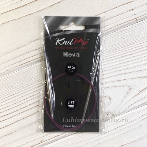 KnitPro Nova Metal круговые спицы 3,75 мм/40 см арт.10352