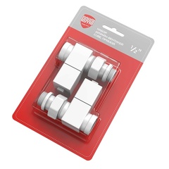 Набор дизайн-вентилей Royal Thermo CUBE прямой (белый) 1/2"