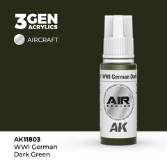 Акриловая краска AK Interactive WWI German Dark Green 3GEN AIR, 18мл