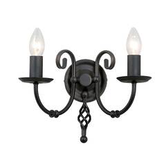 Чёрное классическое бра на 2 лампы Elstead Artisan ART2-BLACK, E14, в гостиную