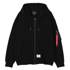 Толстовка Alpha Industries Utility Pocket Full Zip Relaxed Fit Black (Черная)