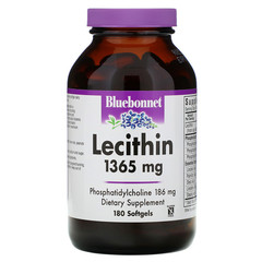 Bluebonnet Nutrition, натуральный лецитин, 1365 мг, 180 мягких желатиновых капсул