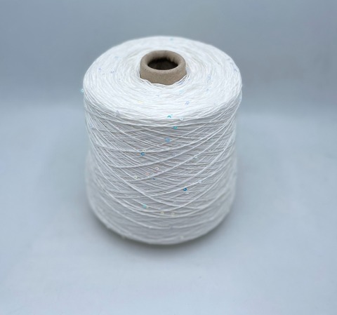 Filati Naturali (пр.Италия),art-Lino, 400/100гр, 100%Лен+пайетки, цвет-Белый, арт-28105