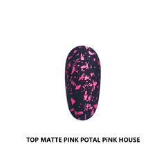 Топ pink matte potal розовый матовый цветной
