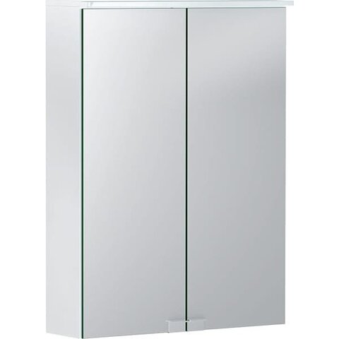 Geberit Option Basic 500.257.00.1 Зеркальный шкаф с подсветкой, две двери, 50x67.5x14см