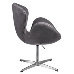 Кресло SWAN STYLE CHAIR тёмно-серый, искусственная замша