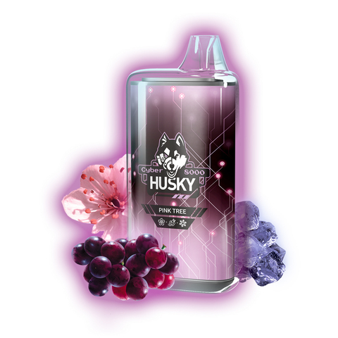 HUSKY CYBER 8000 Виноград Сакура Лёд - Pink Tree