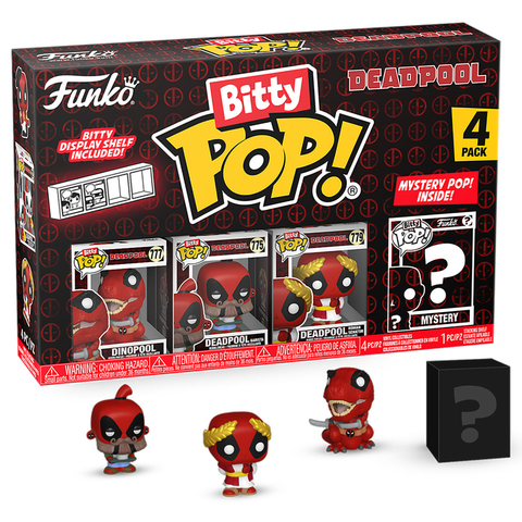 Funko Bitty POP! Deadpool (Dinopool + Barista + Roman Senator + Mystery) 4PK