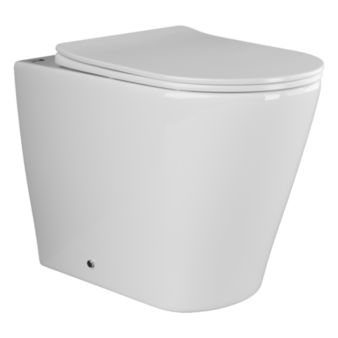 Ceramica Nova Highlight CN1812 Напольный пристенный унитаз-соло с ультра тонким сидением с функцией плавного закрытия, цвет: белый