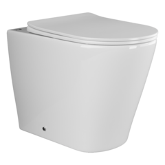 Ceramica Nova Highlight CN1812 Напольный пристенный унитаз-соло с ультра тонким сидением с функцией плавного закрытия, цвет: белый фото