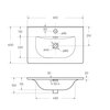 BelBagno BB-8099-3-60 Керамическая раковина, 61x40, цвет: белый