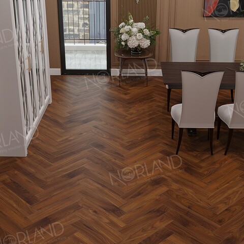 Ламинат Norland Елка Элегантная (Herringbone Elegant) - Орех Кипр (LF303-19)