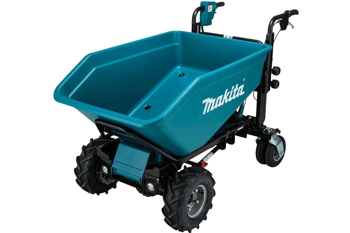 Тележка аккумуляторная Makita LXT BL 36В, нагрузка до 300кг, подъем до 12%, скорость 0-5км/ч, назад 0-1км/ч DCU602Z