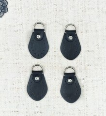 Петля пришивная для сумки, р. 7x4 см, 2 пары, чёрный