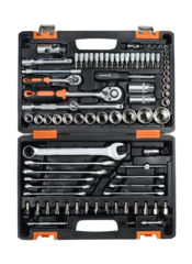 Набор инструментов, 1/2" , 1/4" , CrV, пластиковый кейс 82 предмета Вихрь