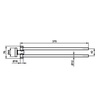 Ideal Standard Iom A9131XG Двойной полотенцедержатель, с крепежом. Поворотный на 180°, диаметр трубы 12 мм Silk Black (Черный матовый)