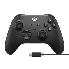 Беспроводной геймпад Microsoft Xbox Wireless Controller + USB-C Cable, Black (Черный)