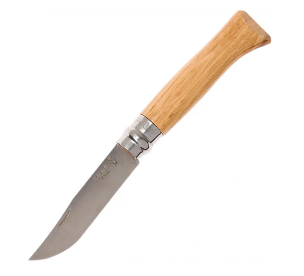 Нож Opinel №8, нержавеющая сталь, рукоять дуб, 002021