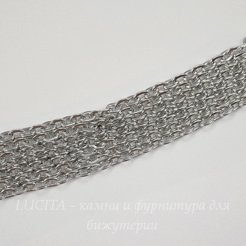 Цепь (цвет - платина) 3,5х2,8 мм, примерно 2 м