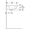 Geberit Renova 500.376.01.1 Раковина, 50x17.3x40см, белый