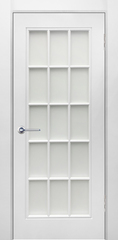 Межкомнатная дверь Британия 2 / Цвет Белый / Стекло "Сатинат" белое / Двери Верда