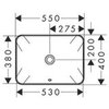 Hansgrohe Xuniva Q 60158450 Раковина встраиваемая 550х400 с переливом, белый