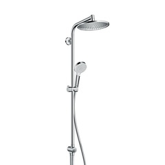 Hansgrohe Crometta S 27270000 Душевая система внешнего монтажа 120,8 см с верхней лейкой 24х24 см фото