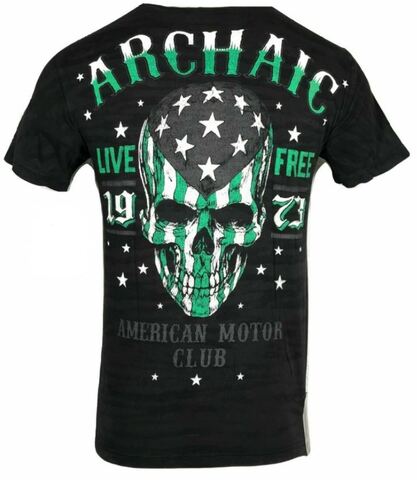 Archaic | Футболка мужская Flag Smasher Black AM1946BL от Affliction спина