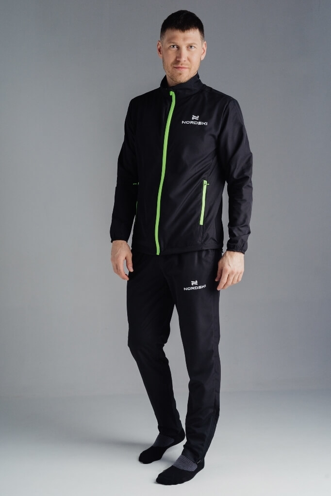 Nordski Motion костюм для бега мужской Black/Yellow